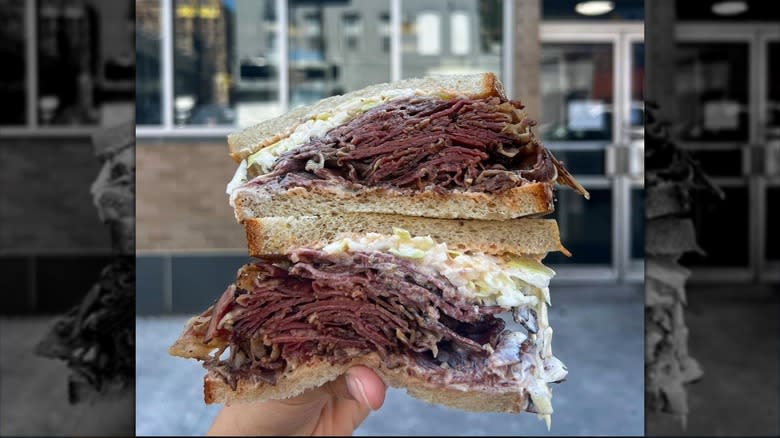 Hobby's pastrami sandwich