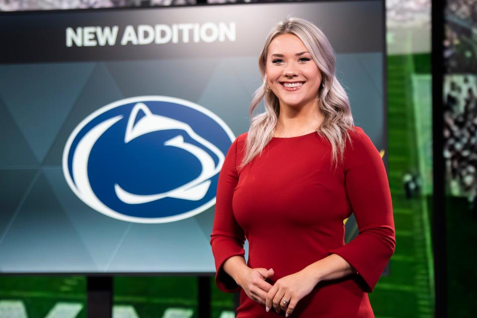 New WGAL Sports Director Bethany Miller poses for a portrait at the station's headquarters Thursday, April 11, 2024, in Lancaster.