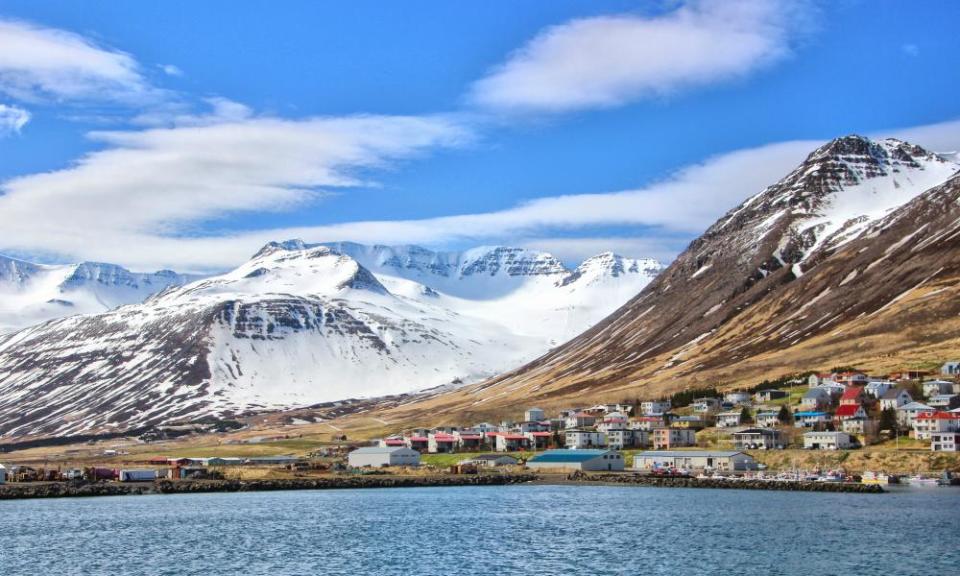 Siglufjörður, where Campbell slept in a cabin recently vacated by singer Jónsi.