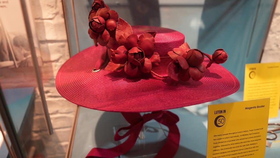 A red hat on display