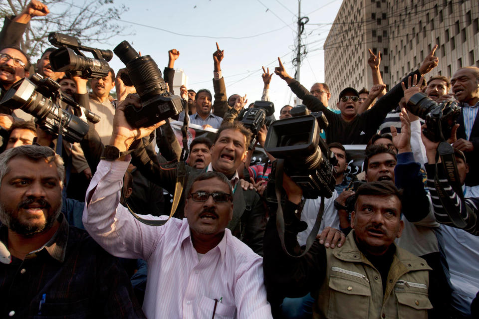 Journalists protest in Pakistan