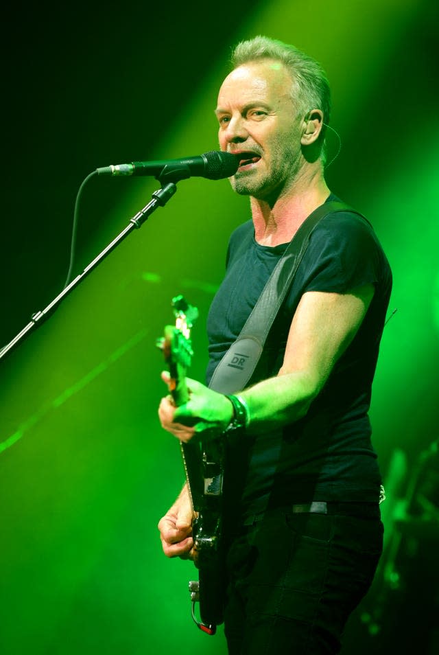 Sting performing