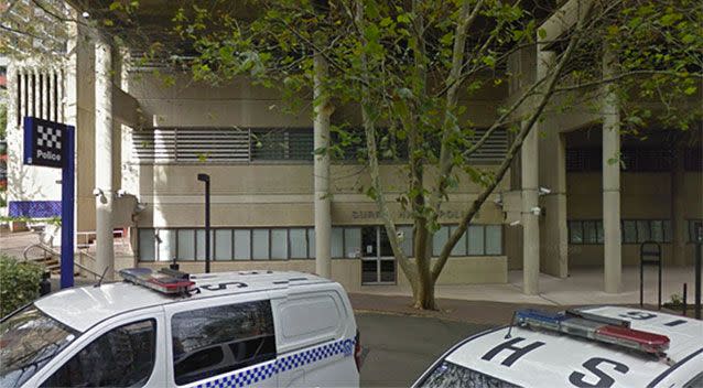 The van was allegedly parked out the front of the Surry Hills Police Station, in eastern Sydney. Picture: Google Street View