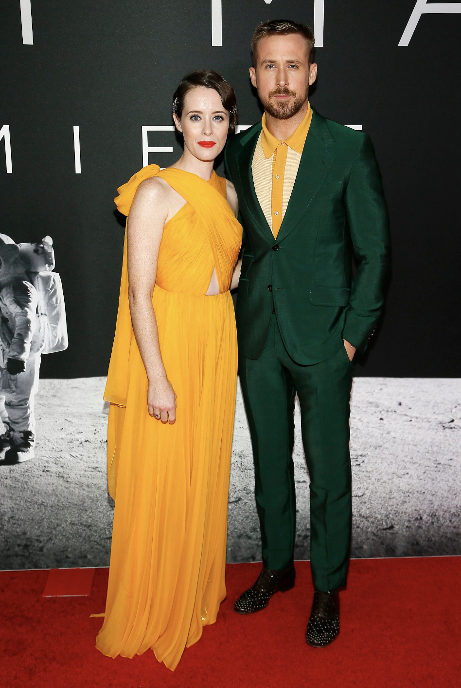 Claire Foy and Ryan Gosling at the ‘First Man’ film premiere