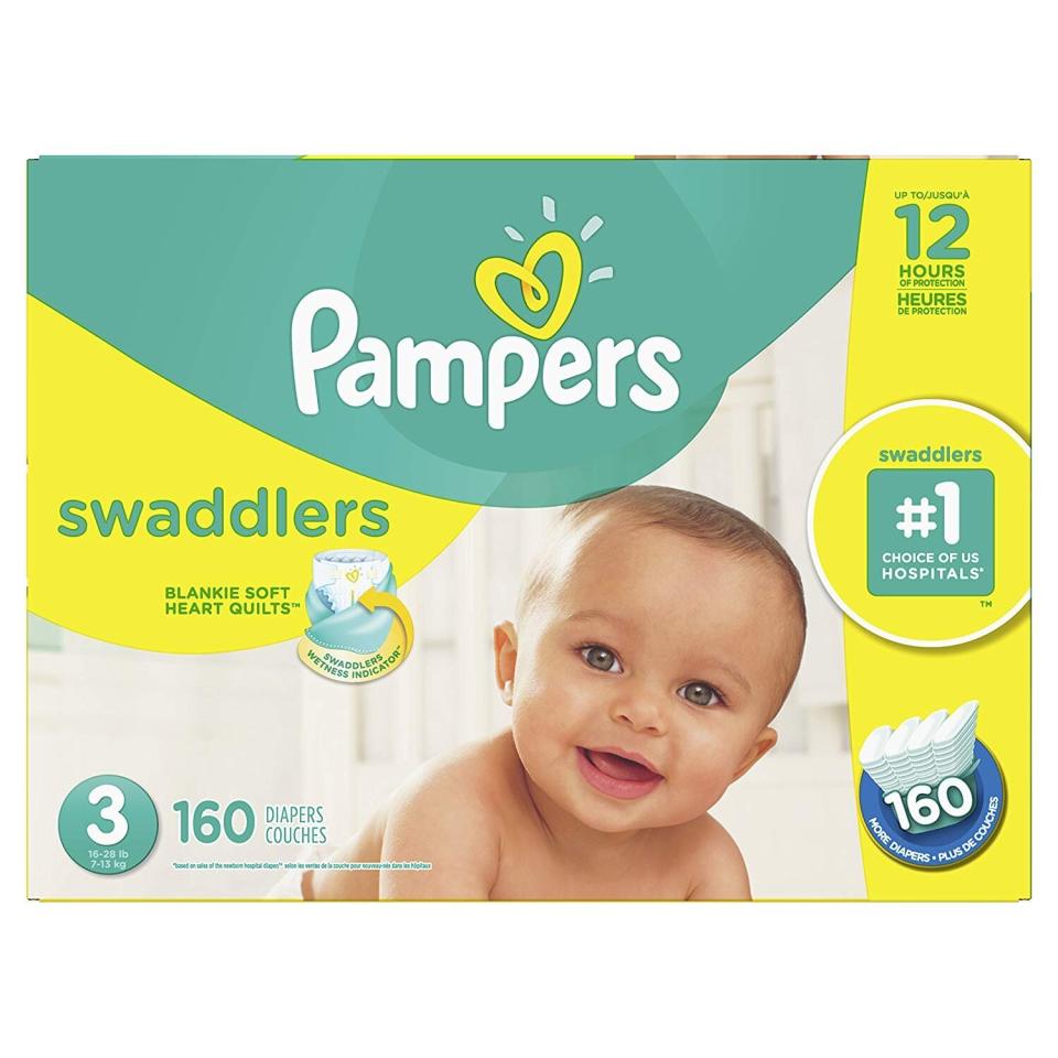 Pampers Diapers Size 3, Swaddlers Disposable Baby Diapers. 