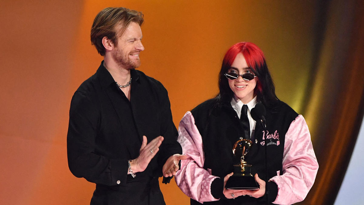 Billie Eilish and Finneas O’Connell win the Grammy for Song of the Year and thank “Barbie” director Greta Gerwig for the “Best Film of the Year”