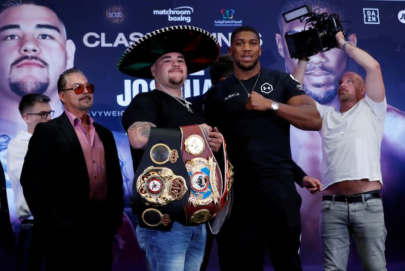 FILE PHOTO: Andy Ruiz Jr & Anthony Joshua Press Conference