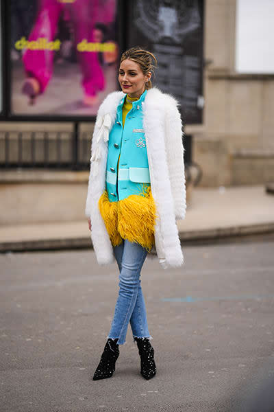 Olivia-Palermo-Wears-Fluffy-Jacket-And-Jeans