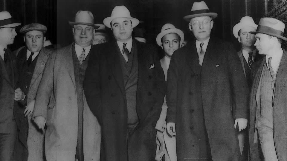 A scene with Al Capone in "How to Become a Mob Boss." - Netflix