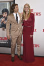 Brad Falchuk, left, and Gwyneth Paltrow arrive at the premiere of "The Brothers Sun" on Thursday, Jan. 4, 2024, at Netflix Tudum Theater in Los Angeles. (Photo by Richard Shotwell/Invision/AP)