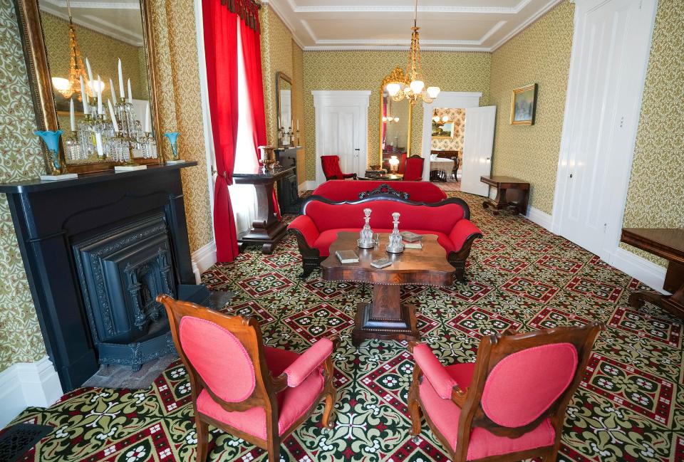 The main parlor in the Francis Costigan House in Madison, Indiana. May 16, 2024