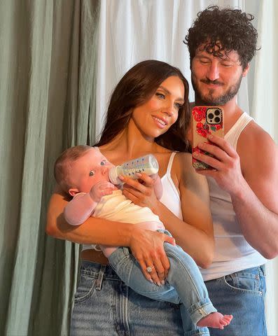 <p>Jenna Johnson Chmerkovskiy/Instagram</p> Val Chmerkovskiy, Jenna Johnson and son Rome