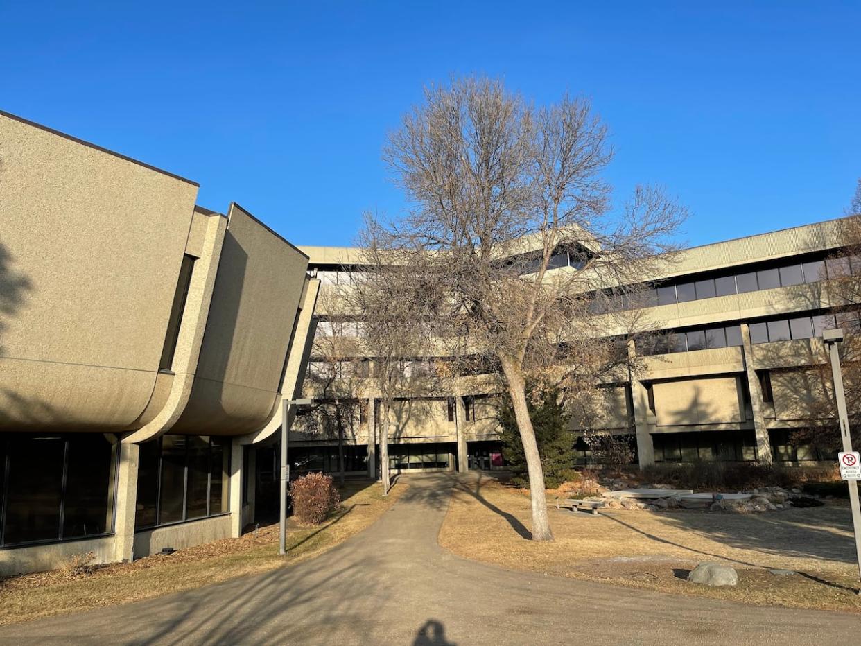 U of A Humanities Centre on the main campus was supposed to hold 237 classes this semester, but after a fire last month most most classes are being moved to the north campus (Travis McEwan/CBC - image credit)