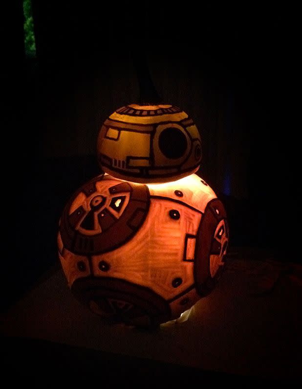 Citrouille BB 8 de Star Wars éclairée