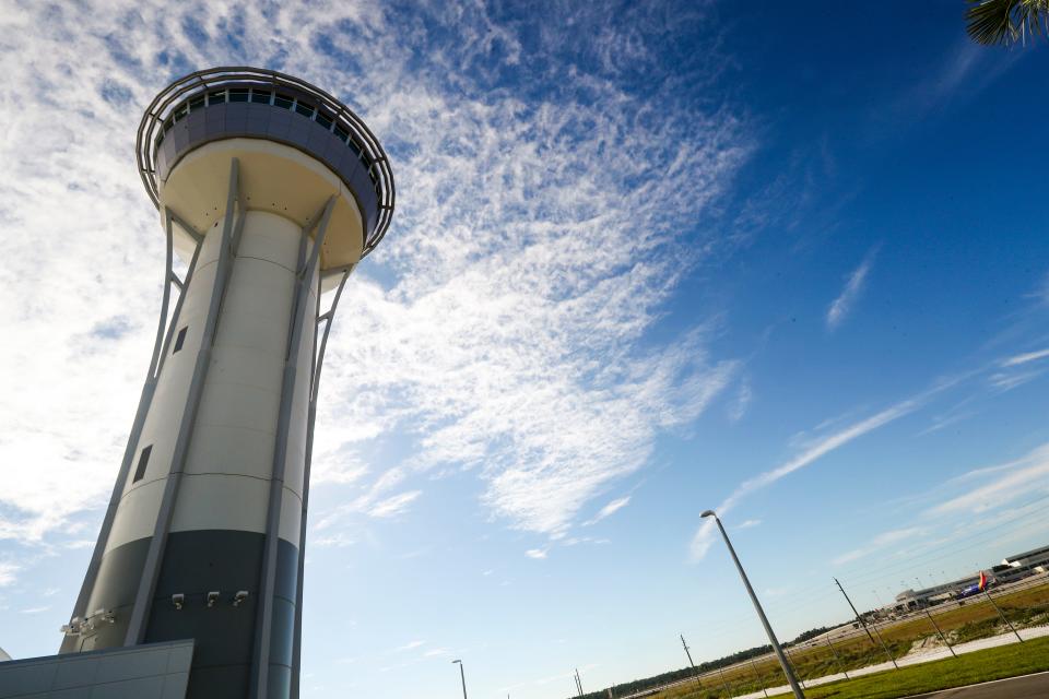 The Lee County Port Authority held an open house to celebrate the Phase 1 Construction Completion of its new Airport Traffic Control Tower (ATCT) at Southwest Florida International Airport (RSW) on Monday, Dec. 6, 2021. The tower will now be handed over to the FAA so the equipment can be installed. It will be about a year before air traffic control operations are move to the new tower.