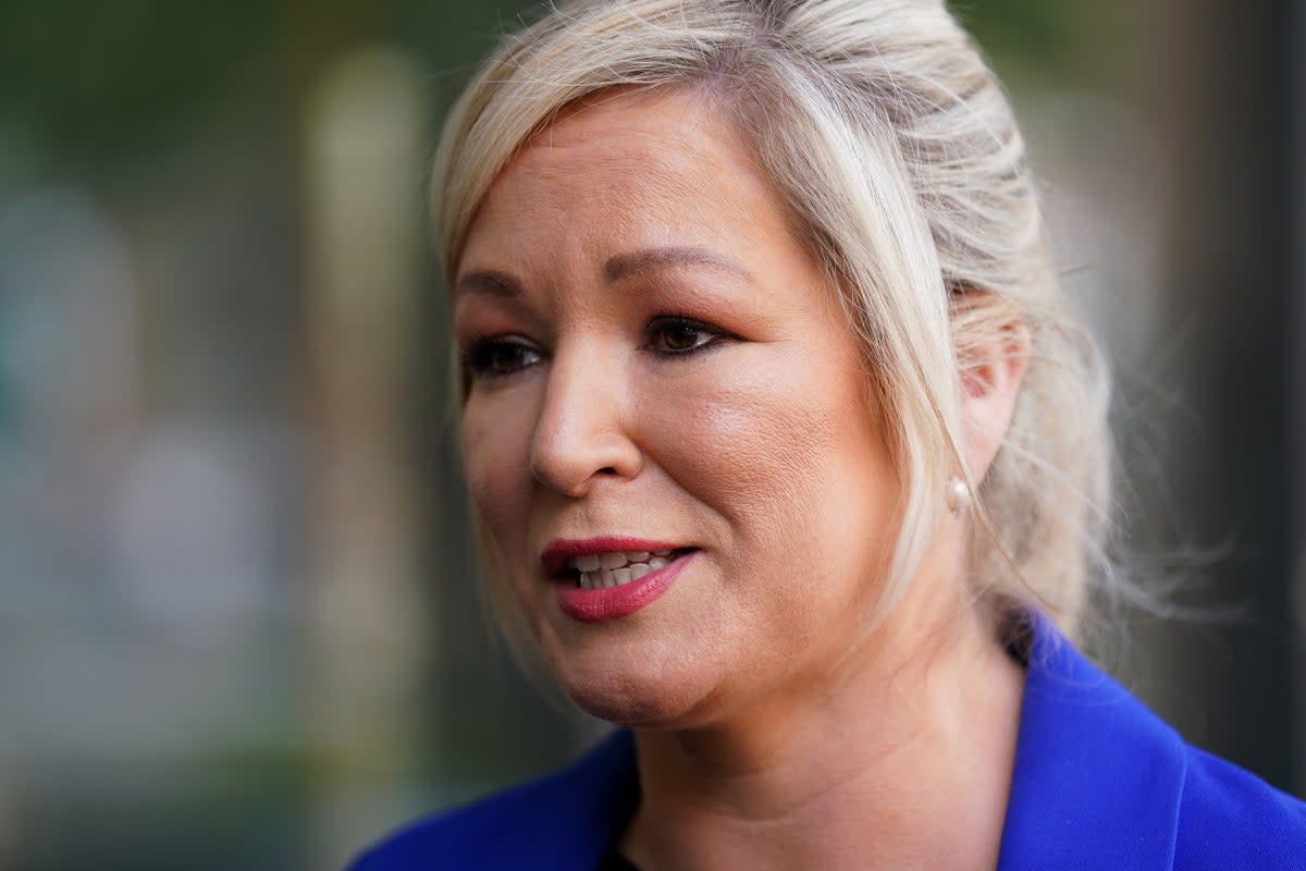 Sinn Fein Vice President Michelle O’Neill has spoken about being prayed over at the Catholic grammar school she attended after she became pregnant at 16 (Brian Lawless/PA) (PA Wire)