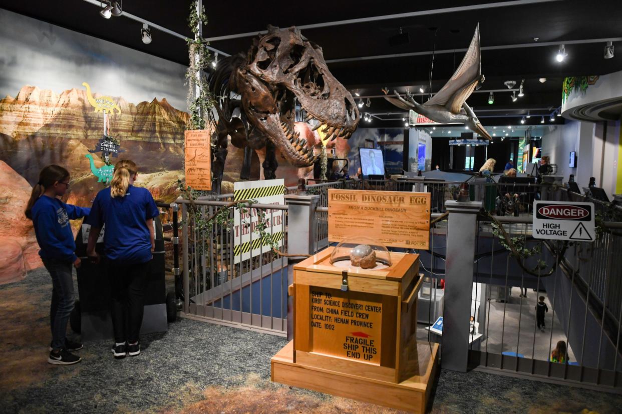 Visitors experience archeology at the Washington Pavilion on Wednesday, May 29, in Sioux Falls. 