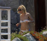 <p>The actress wore a teeny-weeny bikini at the pool at Hotel du Cap-Eden-Roc in 2015. (Photo: Splash News) </p>