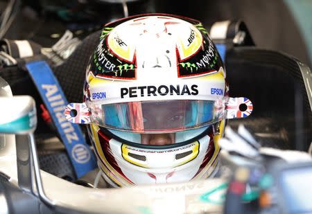 Britain Formula One - F1 - British Grand Prix 2016 - Silverstone, England - 10/7/16 Mercedes' Lewis Hamilton before the race REUTERS/Matthew Childs Livepic