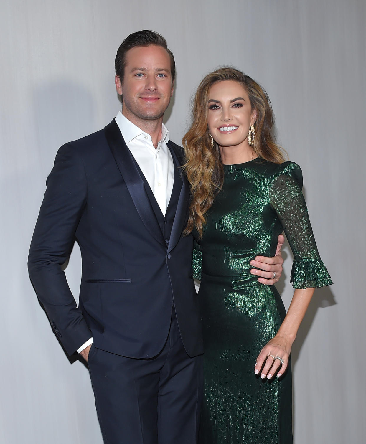 Armie Hammer and Elizabeth Chambers (Lisa O'Connor / AFP via Getty Images)