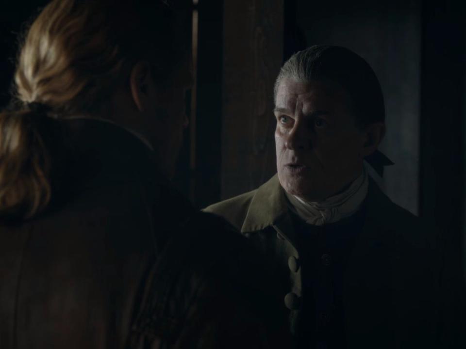 Cornelius Harnett (James Weber Brown) in "Outlander" season seven, episode four.