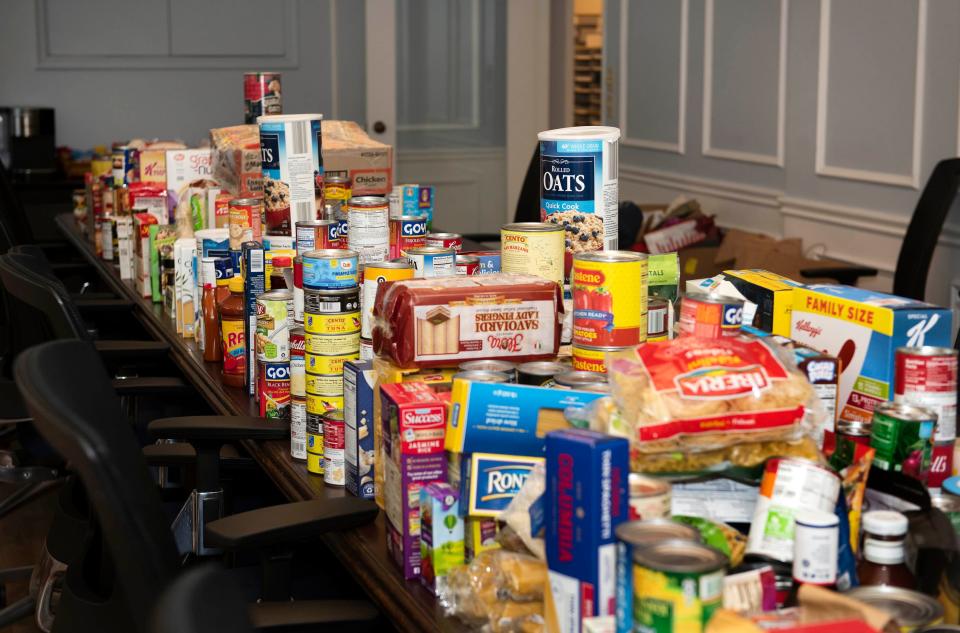 The Town of Palm Beach United Way collected hundreds of non-perishable food items during the 11th annual Empty Your Pantry Food Drive.