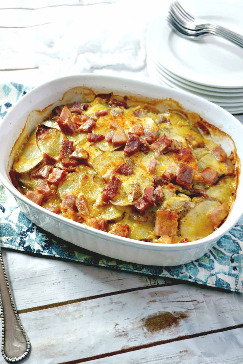 Cheesy Ham Scalloped Potatoes