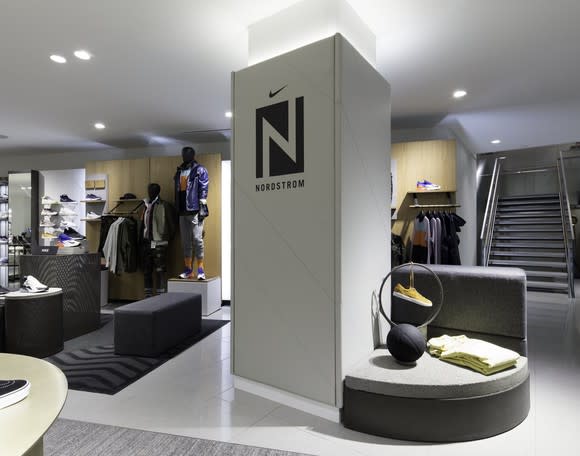 The Nike shop at the new Nordstrom Men's Store in Manhattan