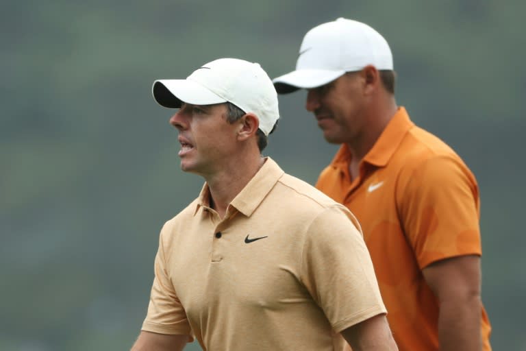 Rory McIlroy (left) says Brooks Koepka (right) should be eligible for the US Ryder Cup squad despite playing on the LIV Golf circuit