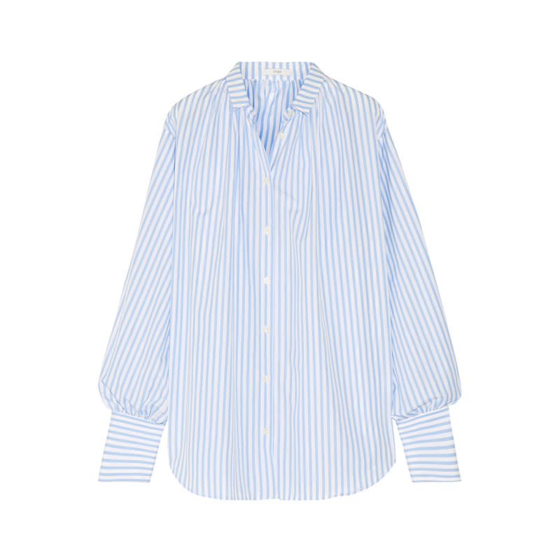<a rel="nofollow noopener" href="http://rstyle.me/n/b3he4ajduw" target="_blank" data-ylk="slk:Oversized Striped Cotton-Poplin Shirt, Tome, $595;elm:context_link;itc:0;sec:content-canvas" class="link ">Oversized Striped Cotton-Poplin Shirt, Tome, $595</a>