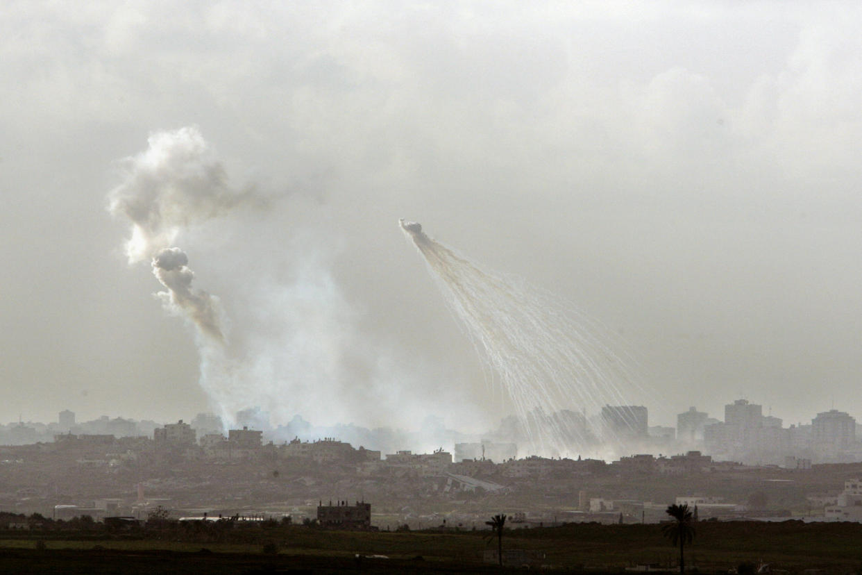 Israel was accused of using white phosphorus when it attacked Gaza. (Warrick Page/Redux)
