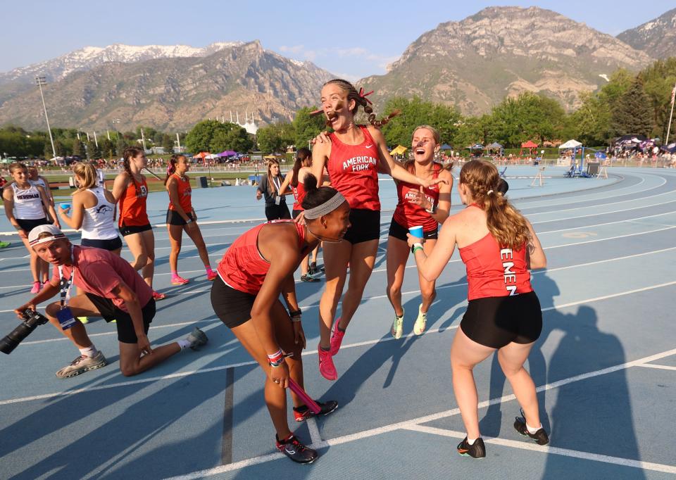 High School athletes gather at BYU in Provo to compete for the state track and field championships on Saturday, May 20, 2023. | Scott G Winterton, Deseret News