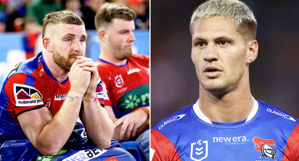 Kalyn Ponga's injury means even more responsibility will fall on Newcastle's halves such as Jackson Hastings to spark the NRL side's attack. Pic: Getty