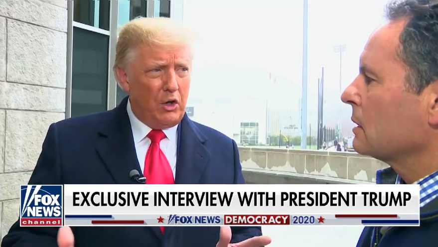 President Trump on Fox News. (Screenshot: Foxnews.com)