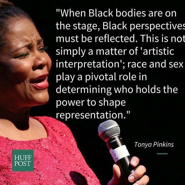 On the need for <a href="http://www.playbill.com/news/article/exclusive-tonya-pinkins-issues-unedited-full-statement-detailing-abrupt-departure-from-cscs-mother-courage-377196" target="_blank">black perspectives when telling black stories</a>.