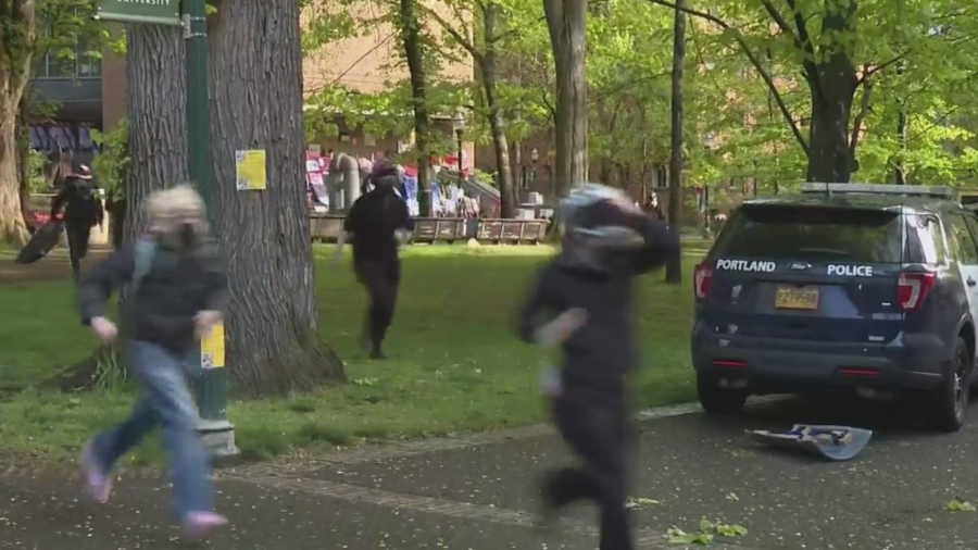 Protesters flee library as police begin making arrests at Portland State University