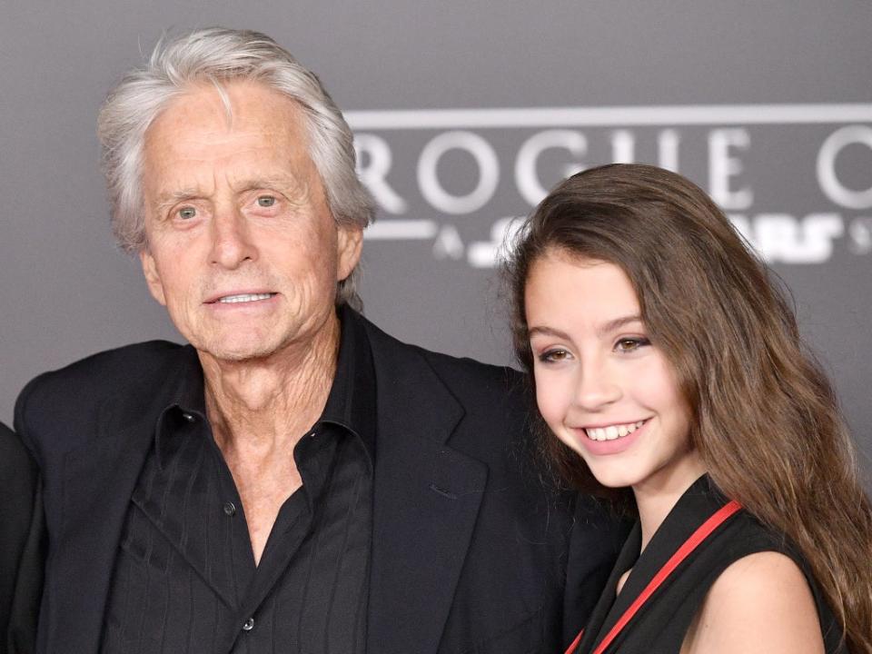 Michael Douglas and his daughter Carys in 2016 (Mike Windle/Getty Images)