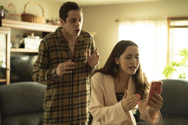 <p>PictureLux / The Hollywood Archive / Alamy</p> Pete Davidson and Maude Apatow 'The King of Staten Island'