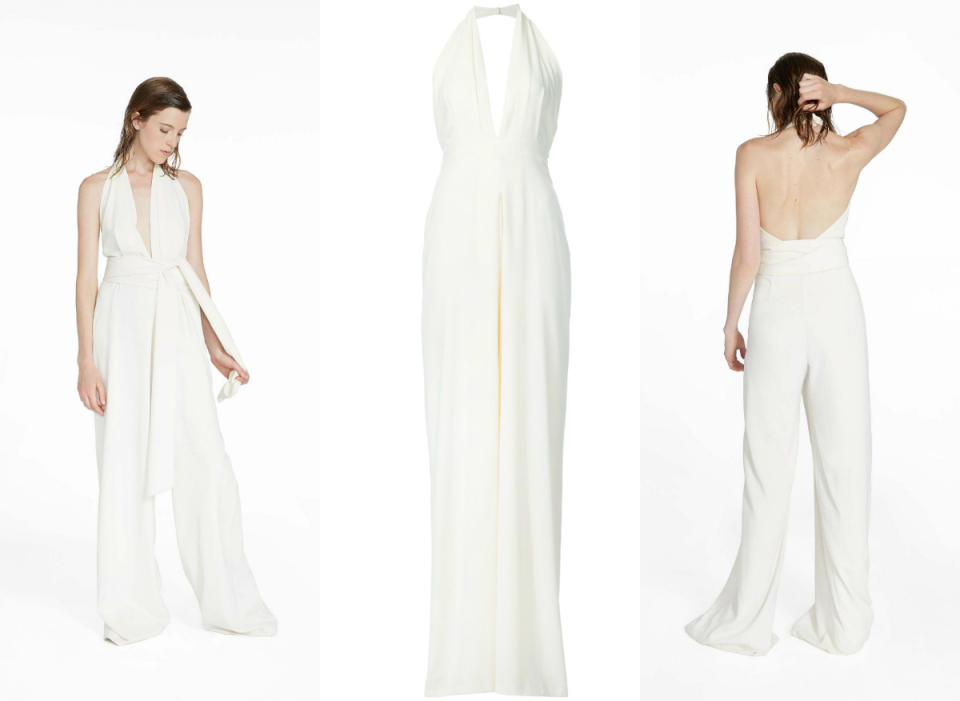 Nonoo just released a line of bridal jumpsuits perfect for a ‘modern bride’ — does that include Meghan? <em>(Photo: mishanonoo.com) </em>
