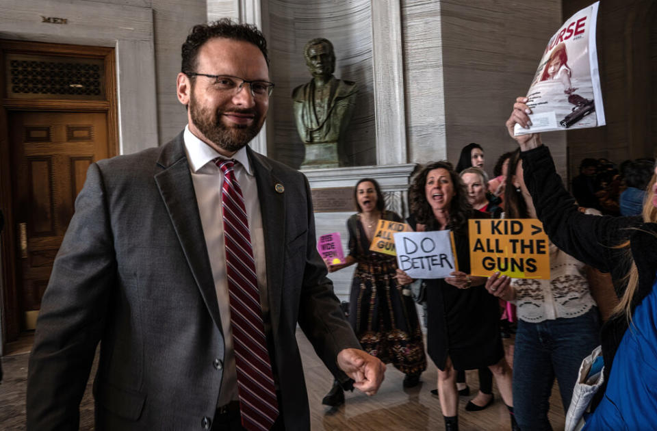 Does this man look smug to you? After Rep. Aftyn Behn, D-Nashville, called Knoxville Republican Jason Zachary, pictured here, GOP lawmakers accused her of disparaging him. (Photo: John Partipilo)