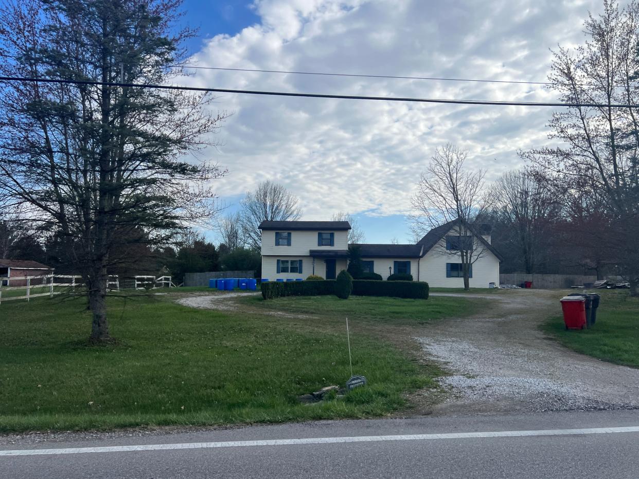 Forty dogs were removed Sunday afternoon, April 7, 2024, from a property on the 7400 block of Kilbourne Road near Sunbury in Delaware County after officials said multiple people called into the county sheriff's office and humane society to report animal cruelty.