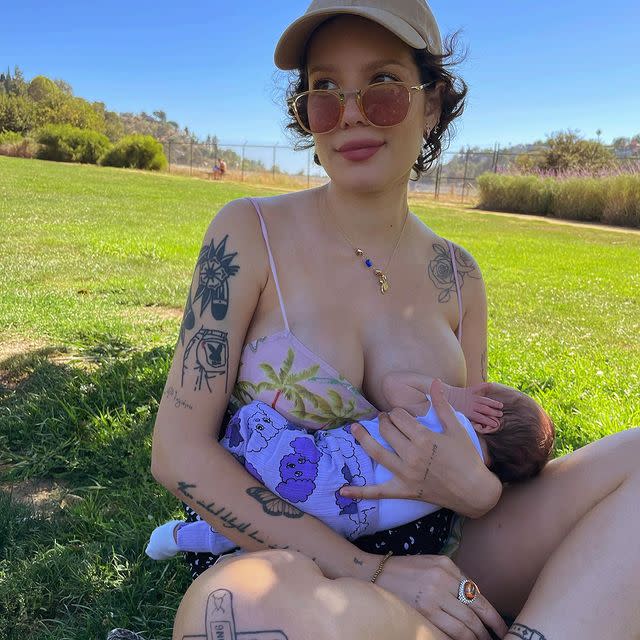 <p>Singer Halsey proudly posted a photo "just in time" for World Breastfeeding Week, showing them breastfeeding <a href="https://www.cosmopolitan.com/uk/entertainment/a37067525/halsey-given-birth-boy-name/" rel="nofollow noopener" target="_blank" data-ylk="slk:their first child, Ender Ridley Aydin;elm:context_link;itc:0;sec:content-canvas" class="link ">their first child, Ender Ridley Aydin</a>, who is mere weeks old. The cutie! </p><p>Throughout pregnancy, Halsey regularly shared updates on <a href="https://www.cosmopolitan.com/uk/entertainment/a35338086/halsey-pregnant-baby-news-instagram/" rel="nofollow noopener" target="_blank" data-ylk="slk:their changing body;elm:context_link;itc:0;sec:content-canvas" class="link ">their changing body</a> and connected with fans over "the joys and horrors" they experienced while carry a baby – helping to further smash taboos and stigma placed on parents. One taboo in particular that Halsey has been speaking out on is wanting to still remain connected to their sexuality, whilst embarking on a journey of parenthood. </p><p>"The idea that me as a sexual being and my body as a vessel and gift to my child are two concepts that can co-exist peacefully and powerfully," they said, when revealing their new album cover artwork.</p><p>We're so here for it.</p><p><a href="https://www.instagram.com/p/CSIgSeWFLdM/" rel="nofollow noopener" target="_blank" data-ylk="slk:See the original post on Instagram;elm:context_link;itc:0;sec:content-canvas" class="link ">See the original post on Instagram</a></p>