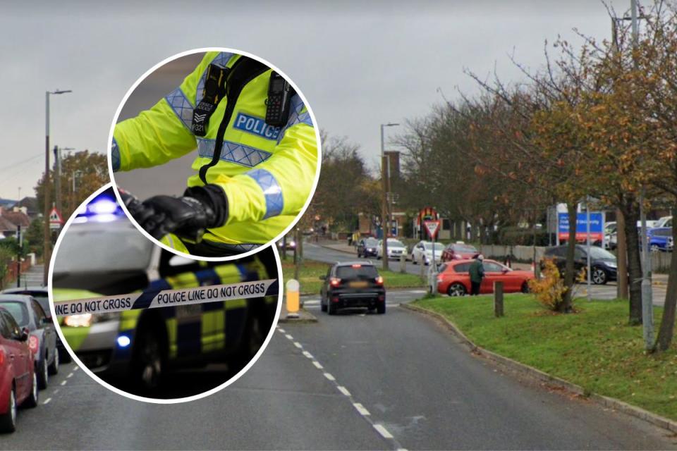 Cyclist seriously injured after crash with police car near Southend Hospital <i>(Image: Google / Essex Police / Newsquest)</i>