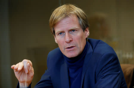 Pascal Brice, the head of OFPRA, French Office for Refugees and Stateless Persons, speaks during an interview in Paris, France, October 13, 2016. REUTERS/Jacky Naegelen