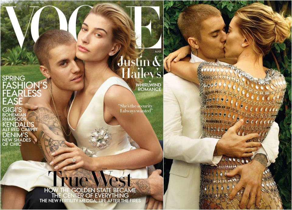 Justin Bieber & Hailey Baldwin (Vogue USA, marzo 2019)