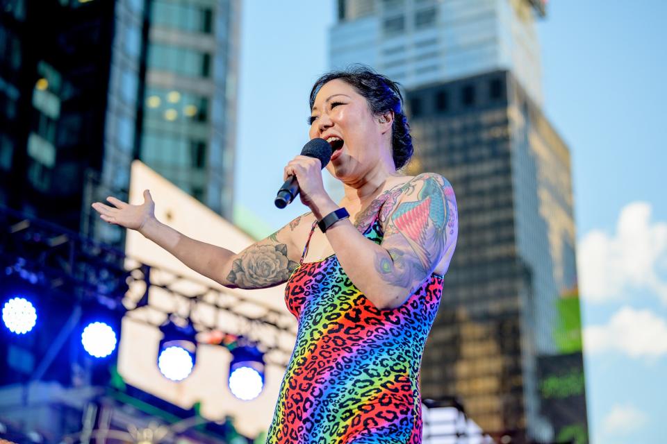 The comedian hosted N.Y.C.'s World Pride closing ceremony, held in N.Y.C.'s Times Square on June 30.