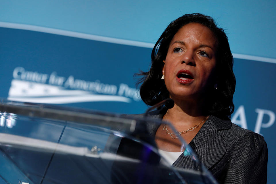 Former National Security Advisor Susan Rice speaks at the Center for American Progress Ideas Conference in 2017. (Photo: Aaron Bernstein / Reuters)