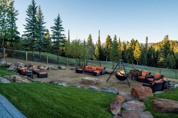 The outdoor firepit.