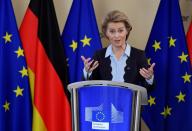 Germany's Merkel, EU's von der Leyen hold virtual joint news conference