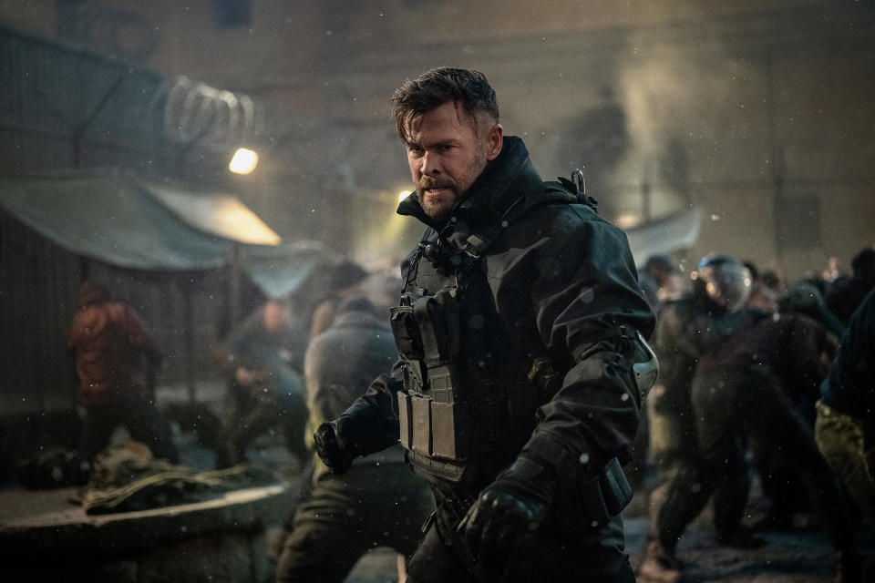 Chris Hemsworth as Tyler Rake in Extraction 2. (Jasin Boland/Netflix © 2023)